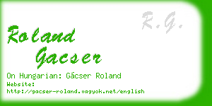 roland gacser business card