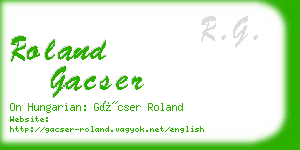 roland gacser business card